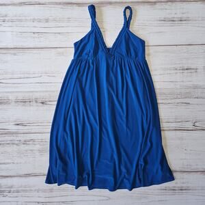 Essentials by ABS Blue Babydoll Dress sz M